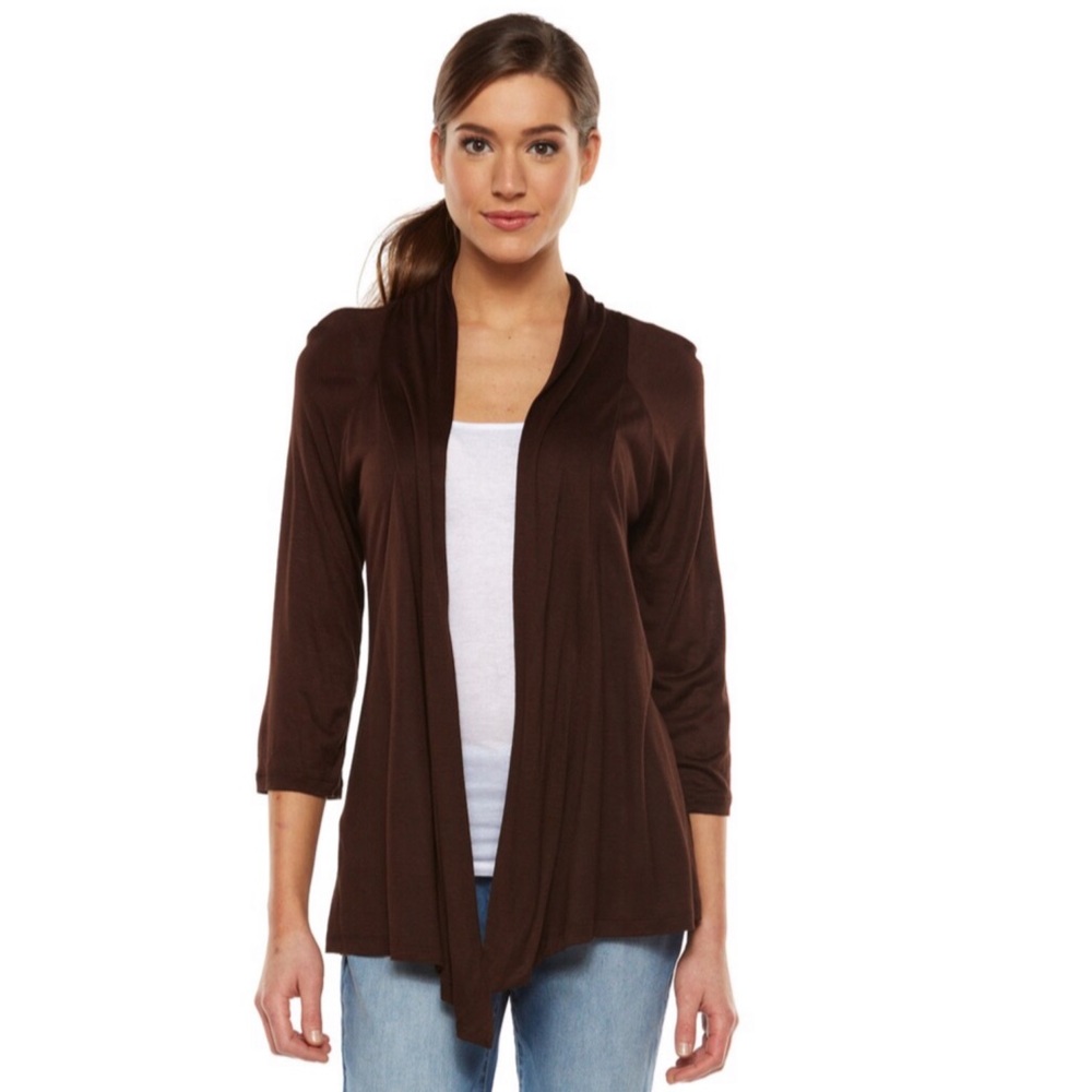 AB Studio Open Front Cardigan